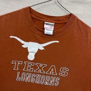 Texas Longhorns Mens Large Burnt Orange Graphic T-Shirt Viatran HeavyWeight UT